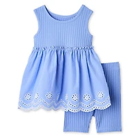Ensemble 2 pièces avec short George pour bébés filles