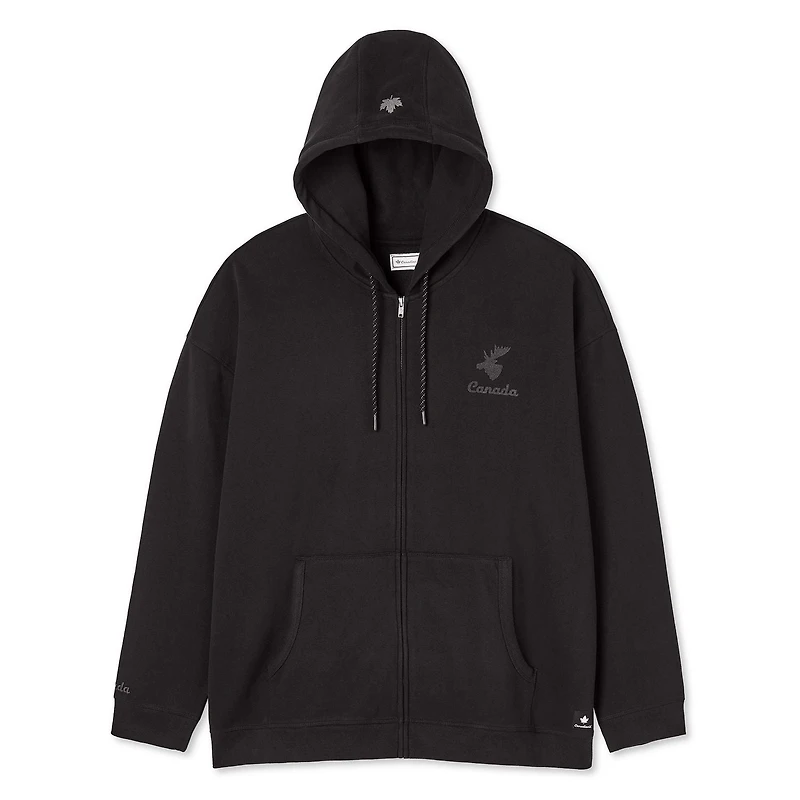 Haut à capuchon zippé sur la longueur Canadiana Plus collection non genrée pour adultes Tailles 3XL-4XL