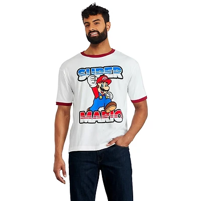 Super Mario Men's Ringer T-Shirt