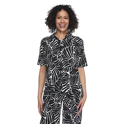 Iyla Women's Crinkled Camp Shirt