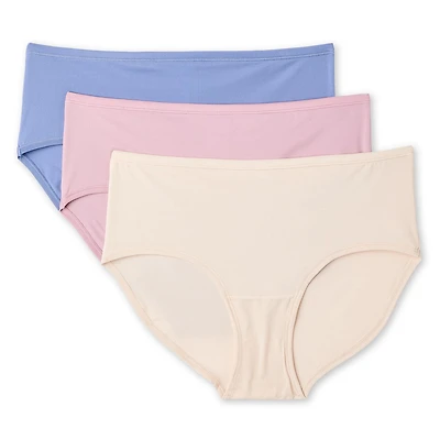 Lot de 3 culottes extensibles à taille mi-haute George pour femmes