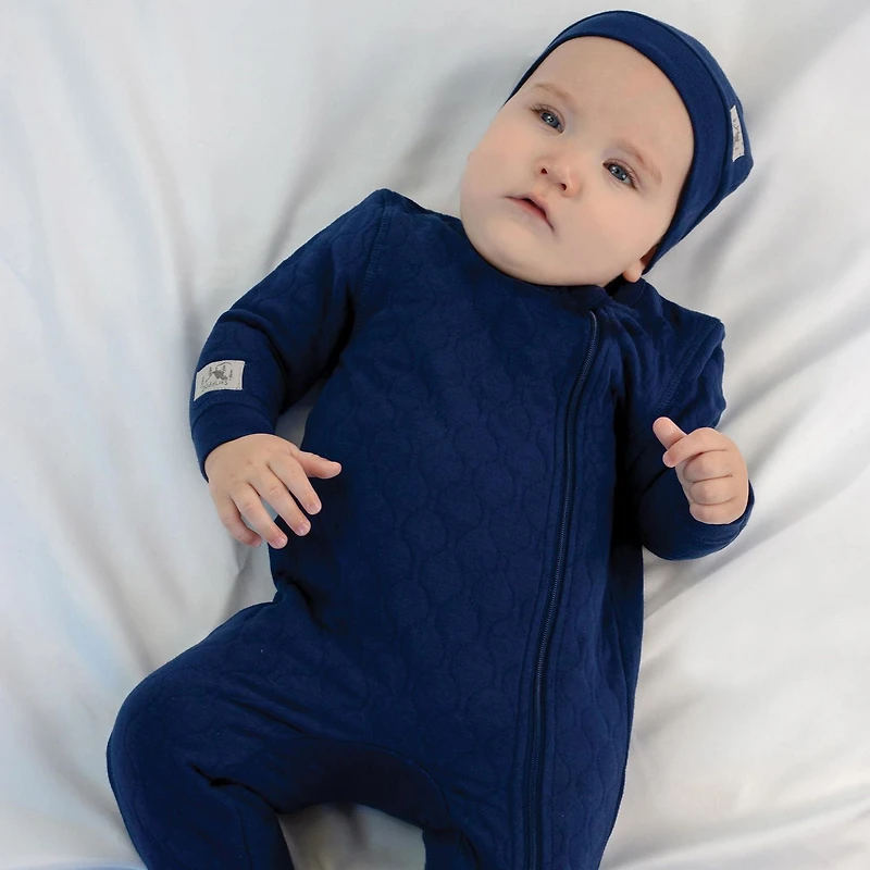 Juddlies Designs - Newborn, Baby, Toddler - Quilted Collection - Footed Sleeper - Midnight