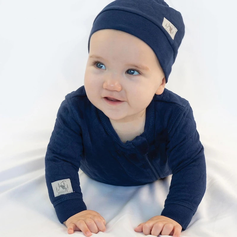 Juddlies Designs - Newborn, Baby, Toddler - Quilted Collection - Footed Sleeper - Midnight