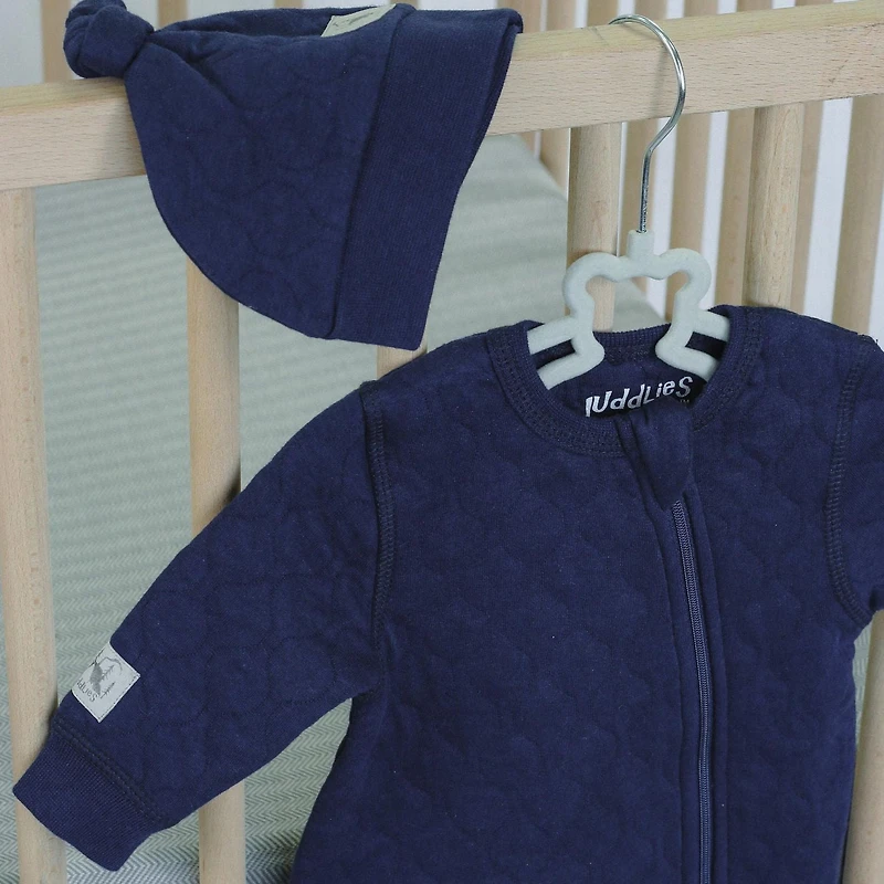 Juddlies Designs - Newborn, Baby, Toddler - Quilted Collection - Footed Sleeper - Midnight