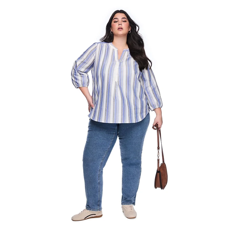 Lane Bryant Women's Plus 3/4 Sleeve Blouse