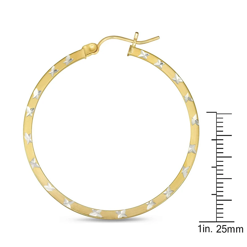 Boucles d'oreilles en argent plaqué or 10 carats Sono Di Oro.