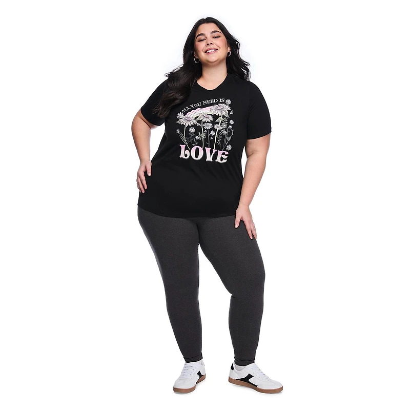 T-shirt à encolure ras du cou Lane Bryant Plus pour femmes
