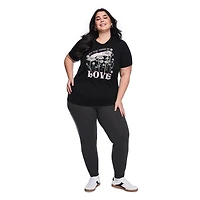 T-shirt à encolure ras du cou Lane Bryant Plus pour femmes