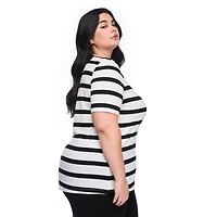 T-shirt à encolure ras du cou Lane Bryant Plus pour femmes