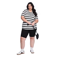 T-shirt à encolure ras du cou Lane Bryant Plus pour femmes