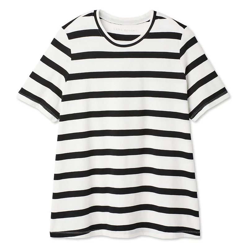 T-shirt à encolure ras du cou Lane Bryant Plus pour femmes