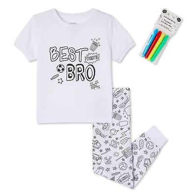 Pyjama 2 pièces à colorier George pour petits garçons