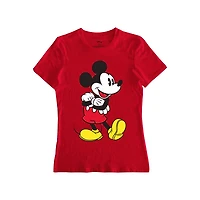 Ladies Disney Mickey Arm Cross T-Shirt