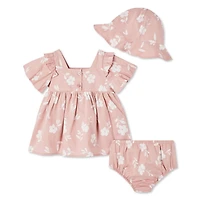 Ensemble 3 pièces avec robe George pour bébés filles