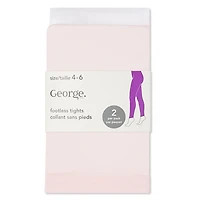 George Girls' Footless Tights 2-Pack