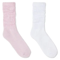 Lot de 2 paires de mi-chaussettes froncées George pour femmes