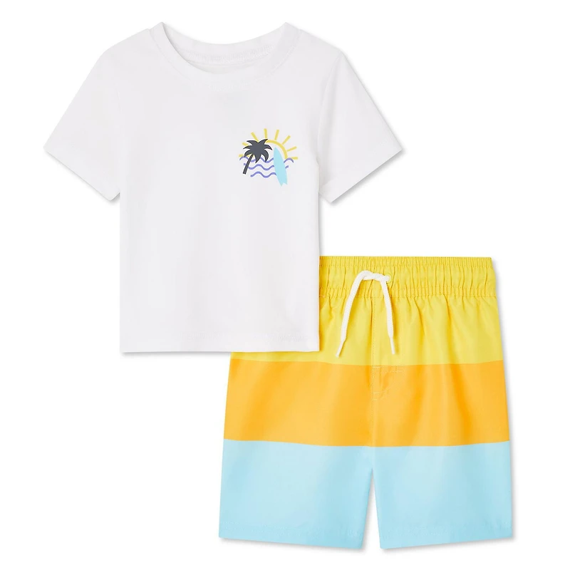 George Toddler Boys' Rash Guard 2-Piece Set