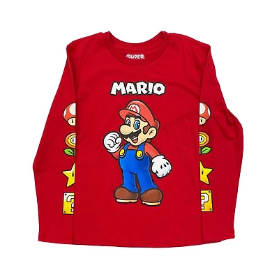 Super Mario Boys Mario Long Sleeve T-Shirt