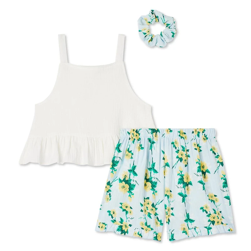 Ensemble 3 pièces avec débardeur en gaze George pour filles