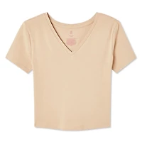 No Boundaries Women's V-Neckline Baby Tee