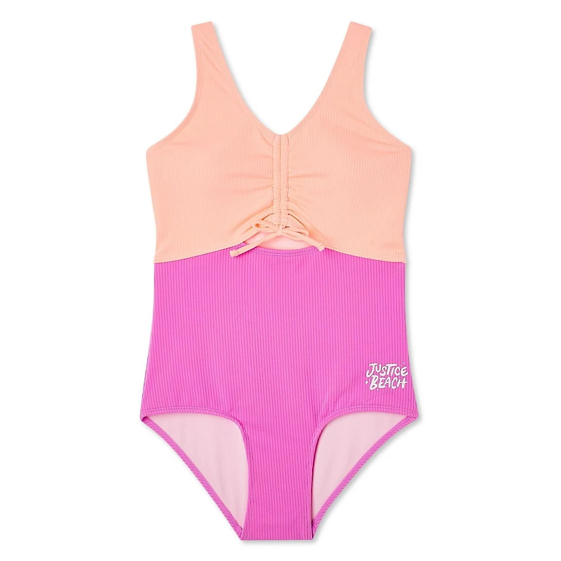 Justice Girls' Colour Block Swimsuit