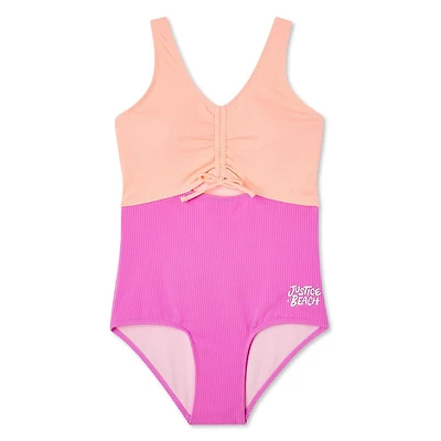 Justice Girls' Colour Block Swimsuit