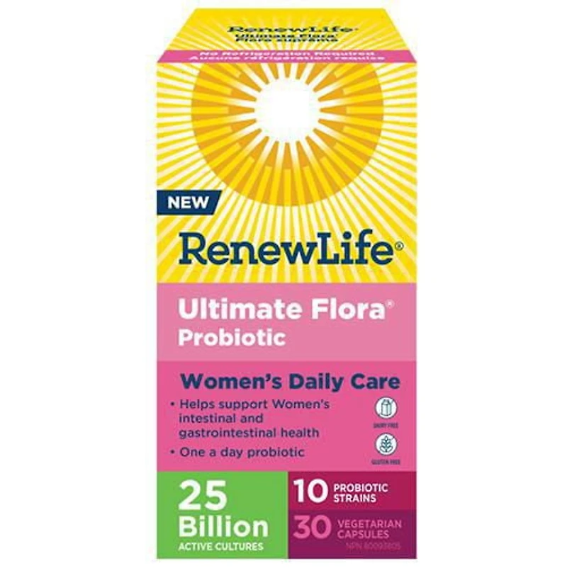 Flore suprême Soin quotidien pour femme, 25 milliards de cultures actives, 30 capsules
