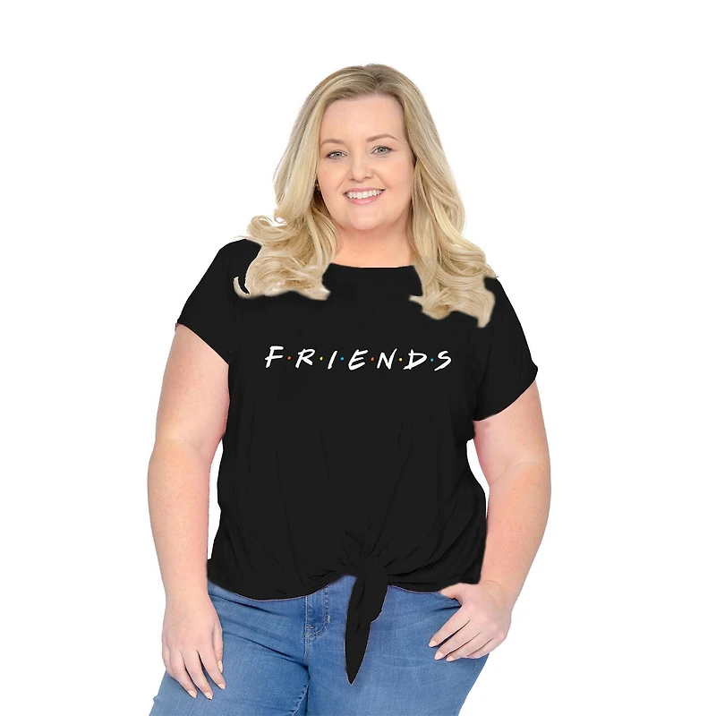 Ladies Plus Friends Front Tie Top