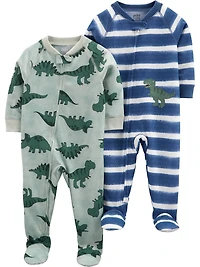 2 Pack 1 Pièce Pyjama Petite Garçon Child of Mine made by Carter's - Dino