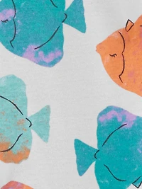 Child of Mine made by Carter's Girls 2-pack 1 Piece Pajama- Fish/ Unicorn