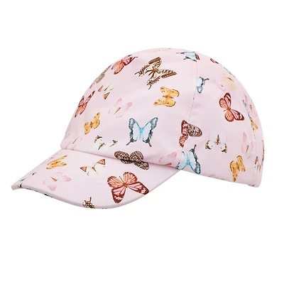 Snapback hat with butterfly print