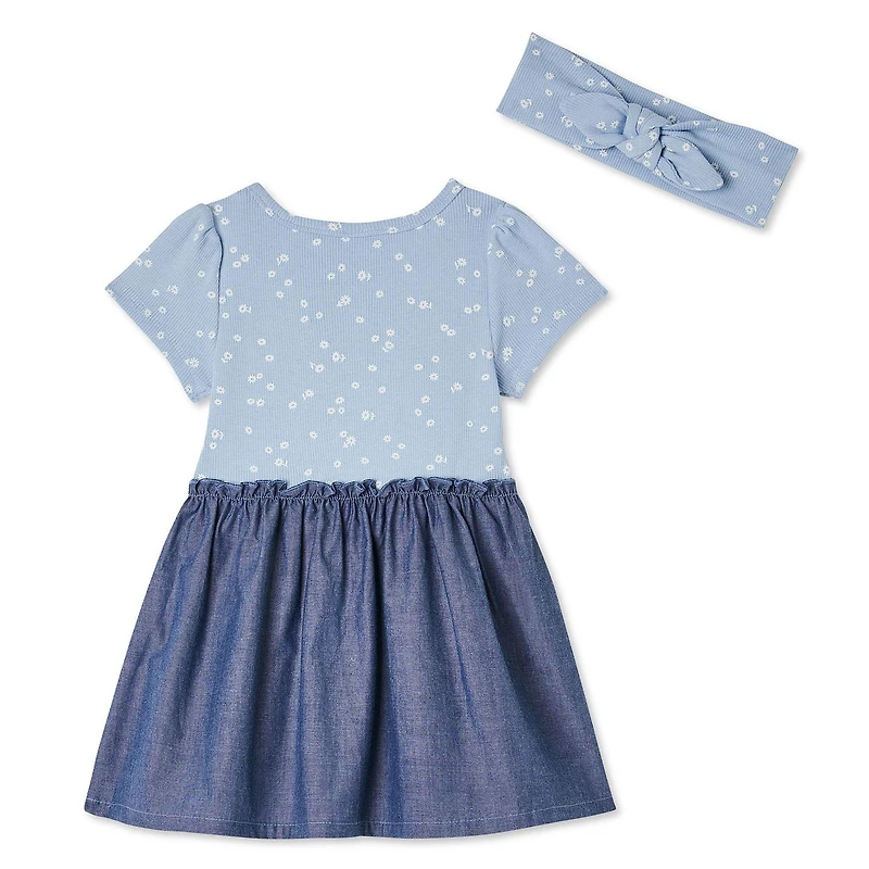 George Baby Girls' Dress with Headband 2-Piece Set