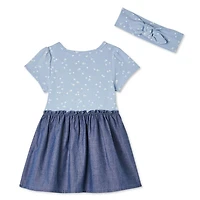 George Baby Girls' Dress with Headband 2-Piece Set