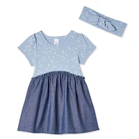 Ensemble 2 pièces avec robe et bandeau George pour bébés filles