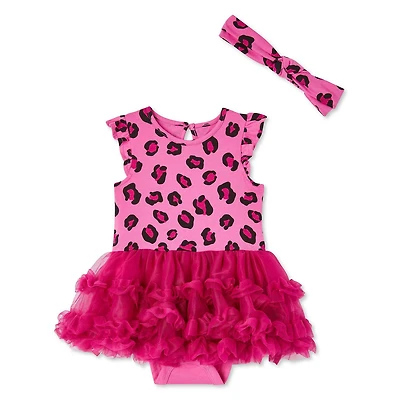 George Baby Girls' Tutu Dress and Headband 2-Piece Set