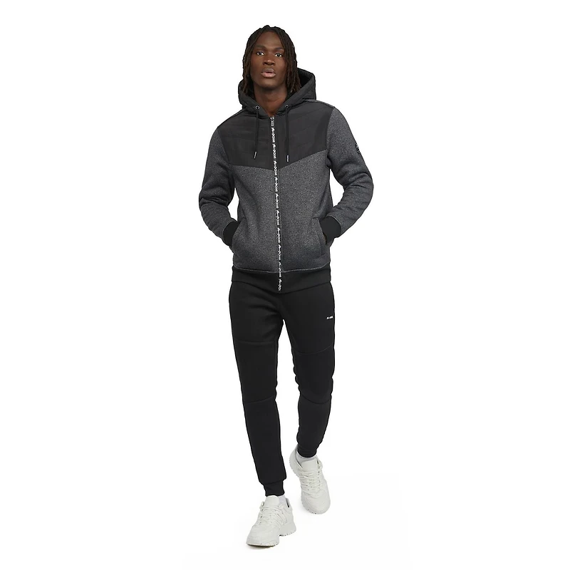 Marc Ecko Men’s Quilted Zip Up Hoodie