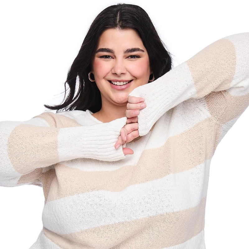 Chandail à encolure ronde Lane Bryant Plus pour femmes