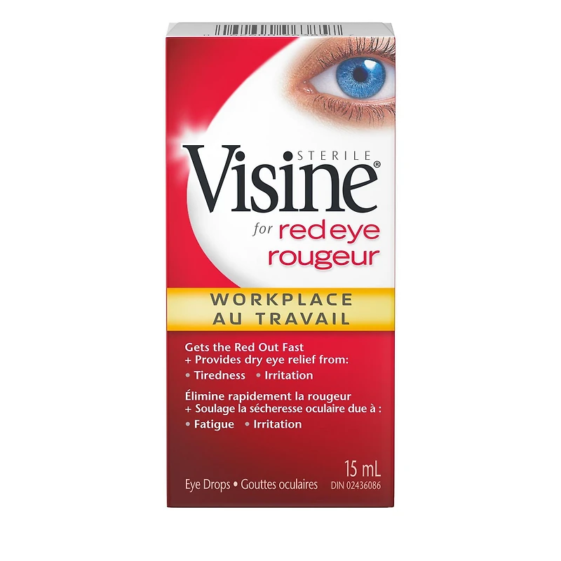 Visine for Red Eye, Workplace Redness Relief, 15 mL