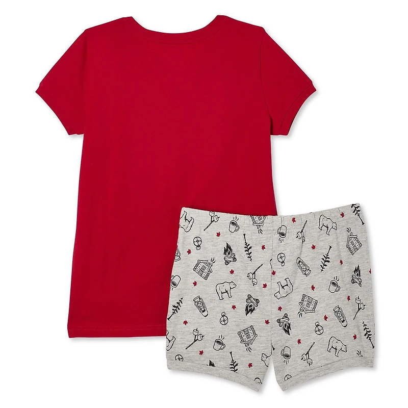 Canadiana Girls' Organic Cotton Pajamas 2-Piece Set