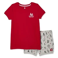 Canadiana Girls' Organic Cotton Pajamas 2-Piece Set