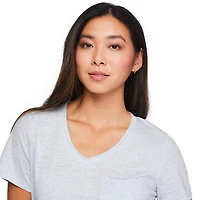T-shirt à pochette encolure en V George pour femmes