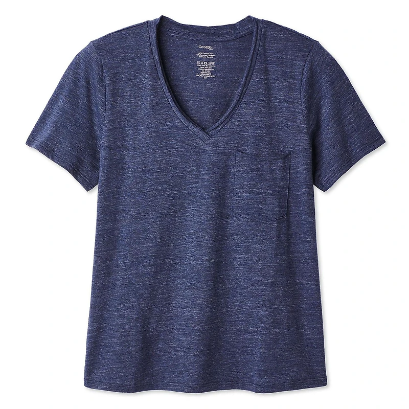 George Women's V-Neck Pocket T-Shirt