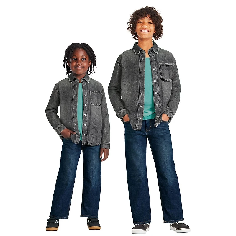 Chemise en denim à manches longues George pour garçons