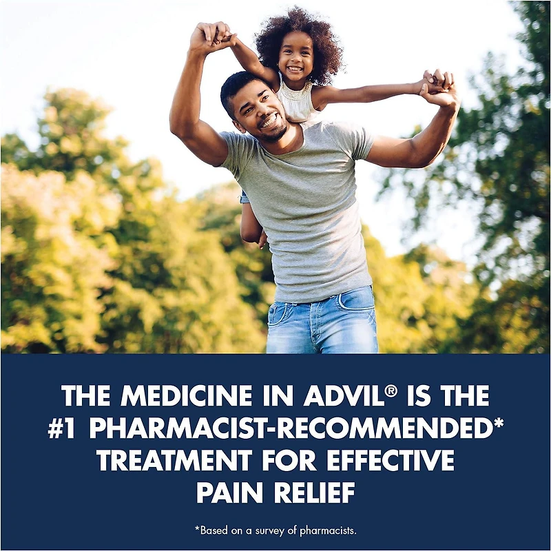 Advil Regular Strength Tablets for Headaches and Pain Relief, 200 mg Ibuprofen, 100 Count, Ibuprofen 200 mg Pain reliever/Fever reducer