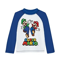 Super Mario  Toddler Rashguard, Size 2T-5T