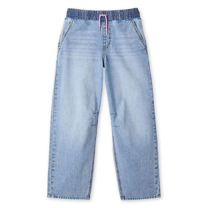 Jean enfilable coupe baril noué à la taille My Sister’s Closet pour filles