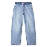 Jean enfilable coupe baril noué à la taille My Sister’s Closet pour filles