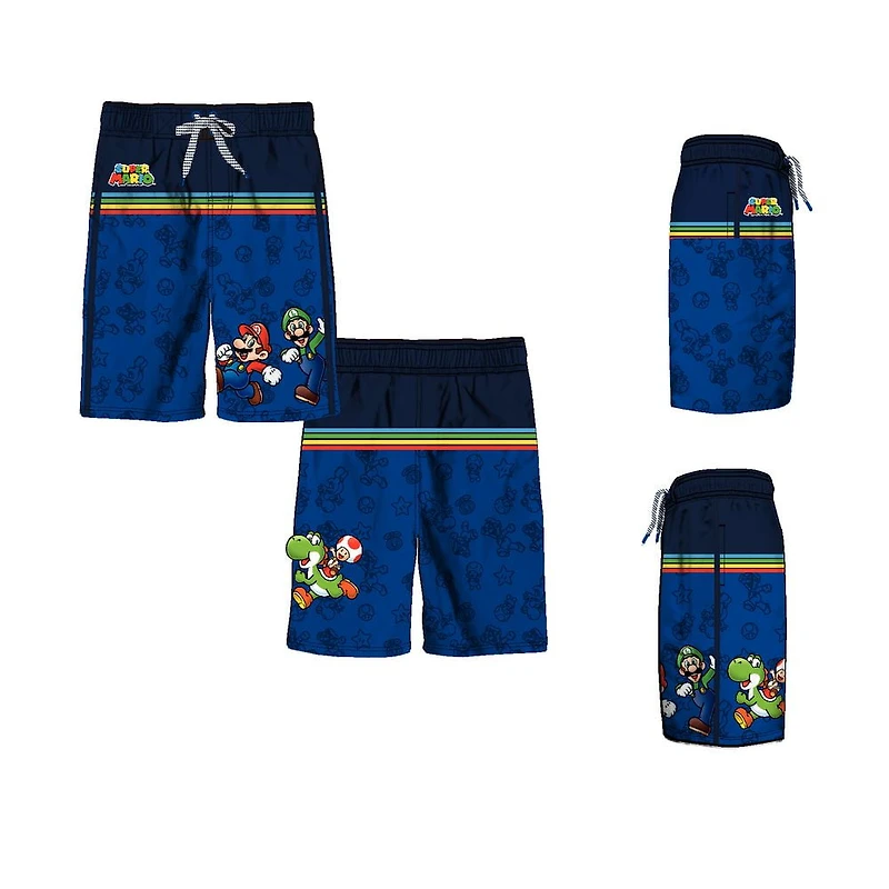 Mario Toddler Board Shorts, Size 2T-5T