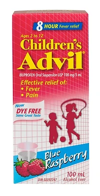 Children's Advil Dye Free Blue Raspberry Suspension