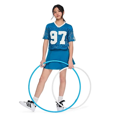 My Sister's Closet Girls' 2-Piece Oversized Cropped Athletic Top